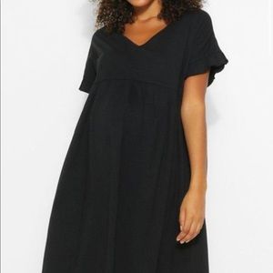 Black Loose Isabel Maternity Dress Size Medium Minimalist